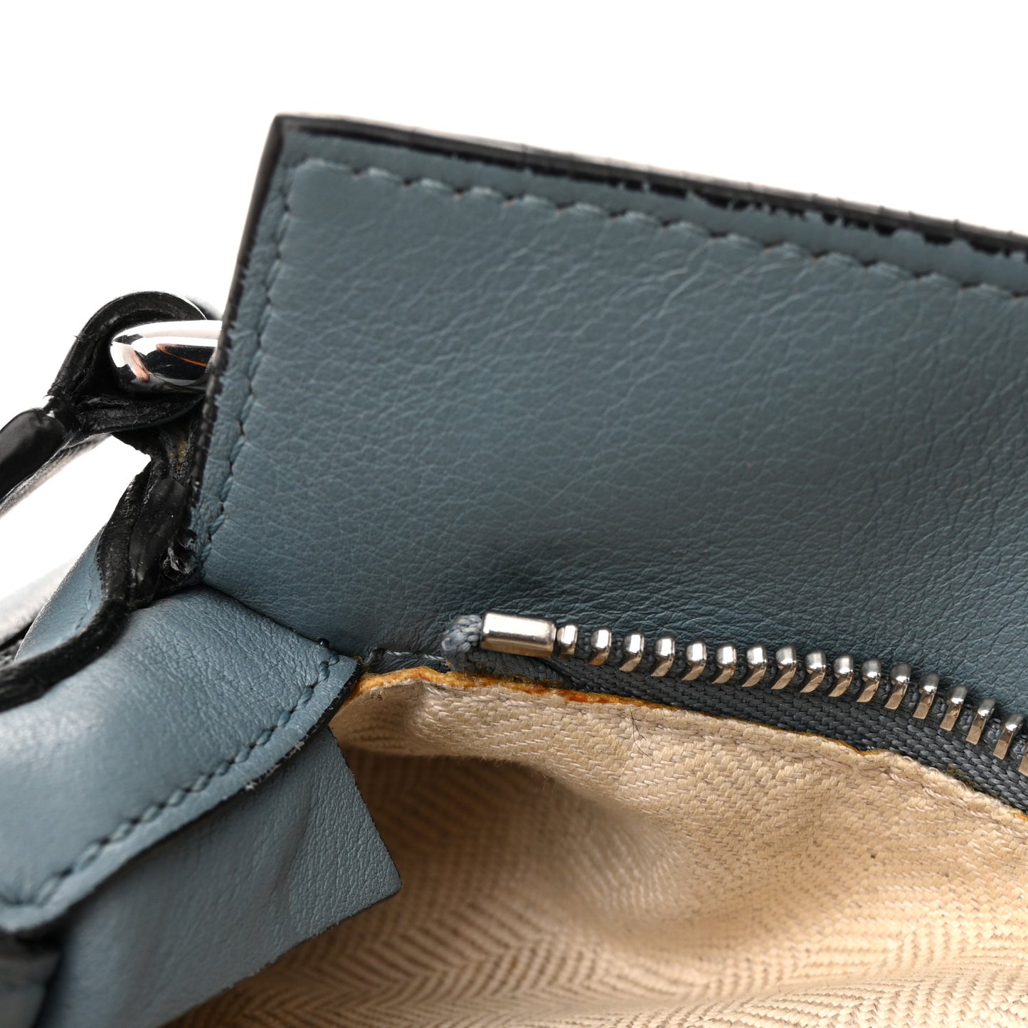 Calfskin Small Puzzle Bag Stone Blue