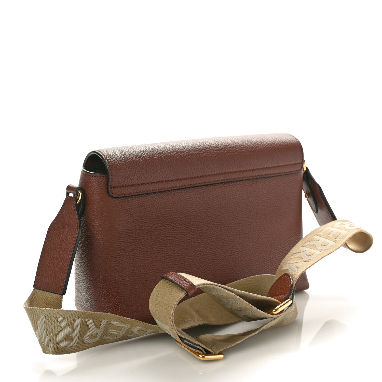Burberry Grainy Calfskin Vintage Check Note Crossbody Bag Malt Brown 2 of 10