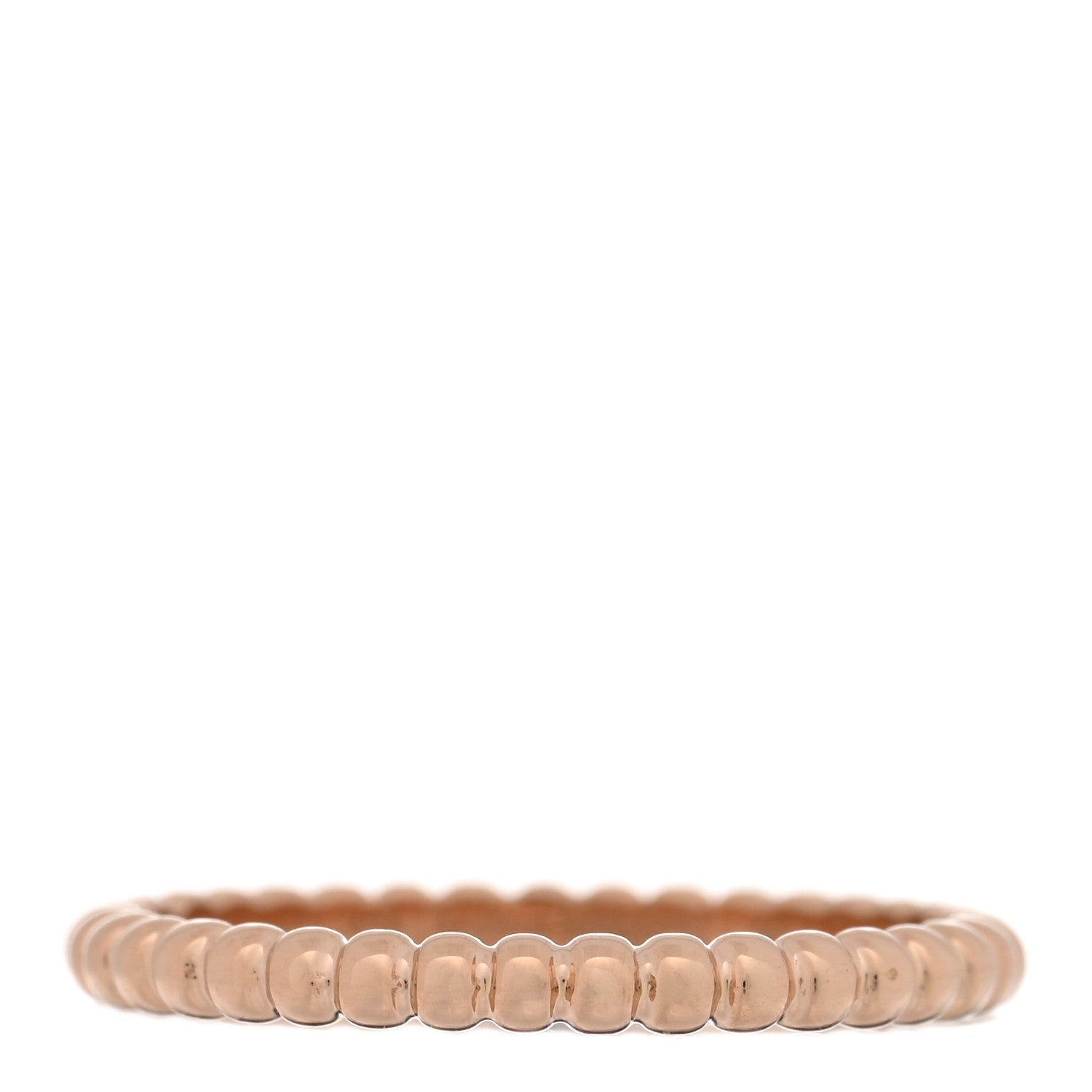 Van Cleef & Arpels 18K Rose Gold Small Perlee Ring 55 7.25 1 of 4