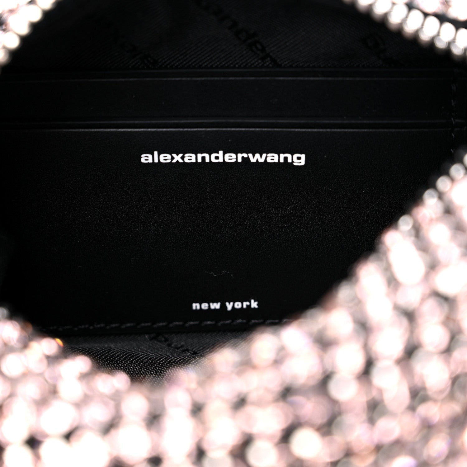 Alexander Wang Mesh Crystal Rhinestone Mini Heiress Pouch Pink 6 of 10