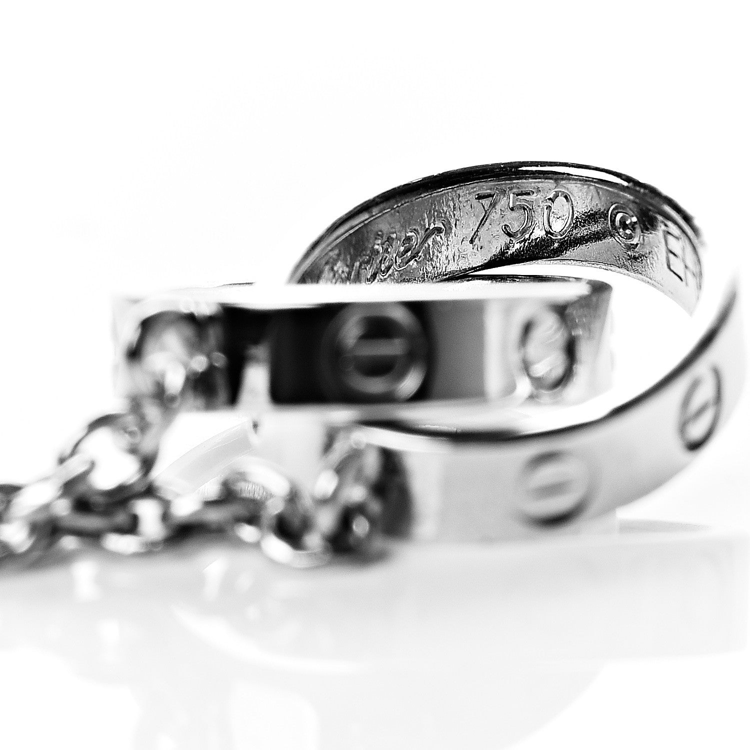 Cartier 18K White Gold Interlocking LOVE Bracelet 6 of 6