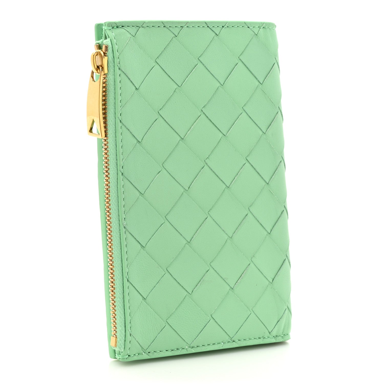 Bottega Veneta Nappa Intrecciato Bifold Zip Wallet Fountain 3 of 9