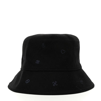 Hermes Cashmere Debbie Charms Bucket Hat 58 Black 6 of 8