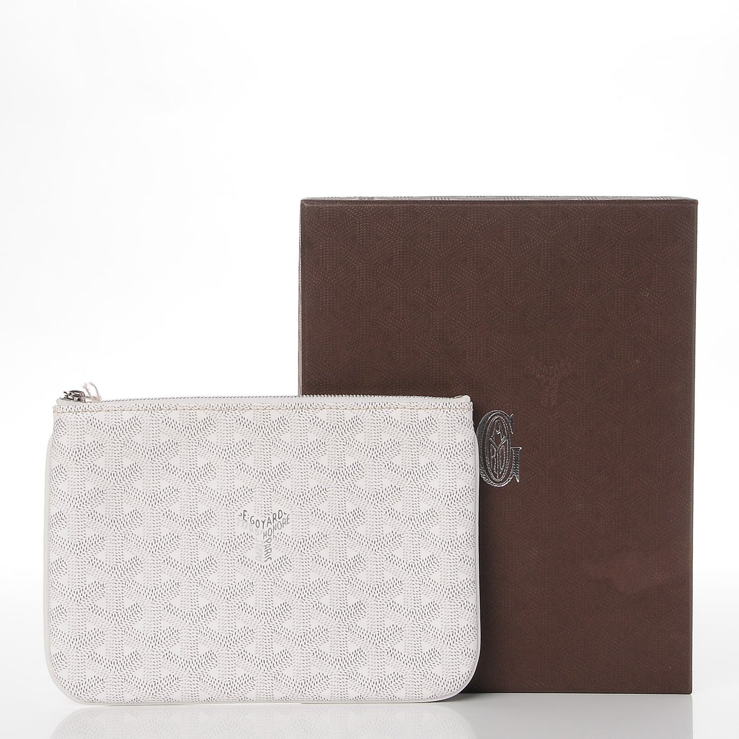 Goyardine Senat Pochette PM White