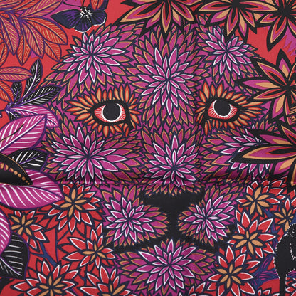 Hermes Silk Wild Singapore Scarf 90 Rouge Violet Beige 2 of 7