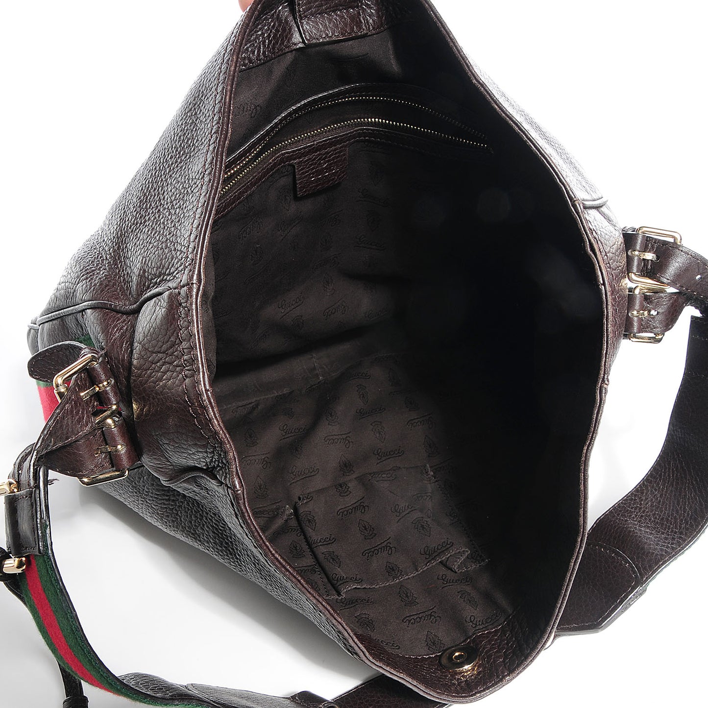 Calfskin Medium Heritage Shoulder Bag Brown