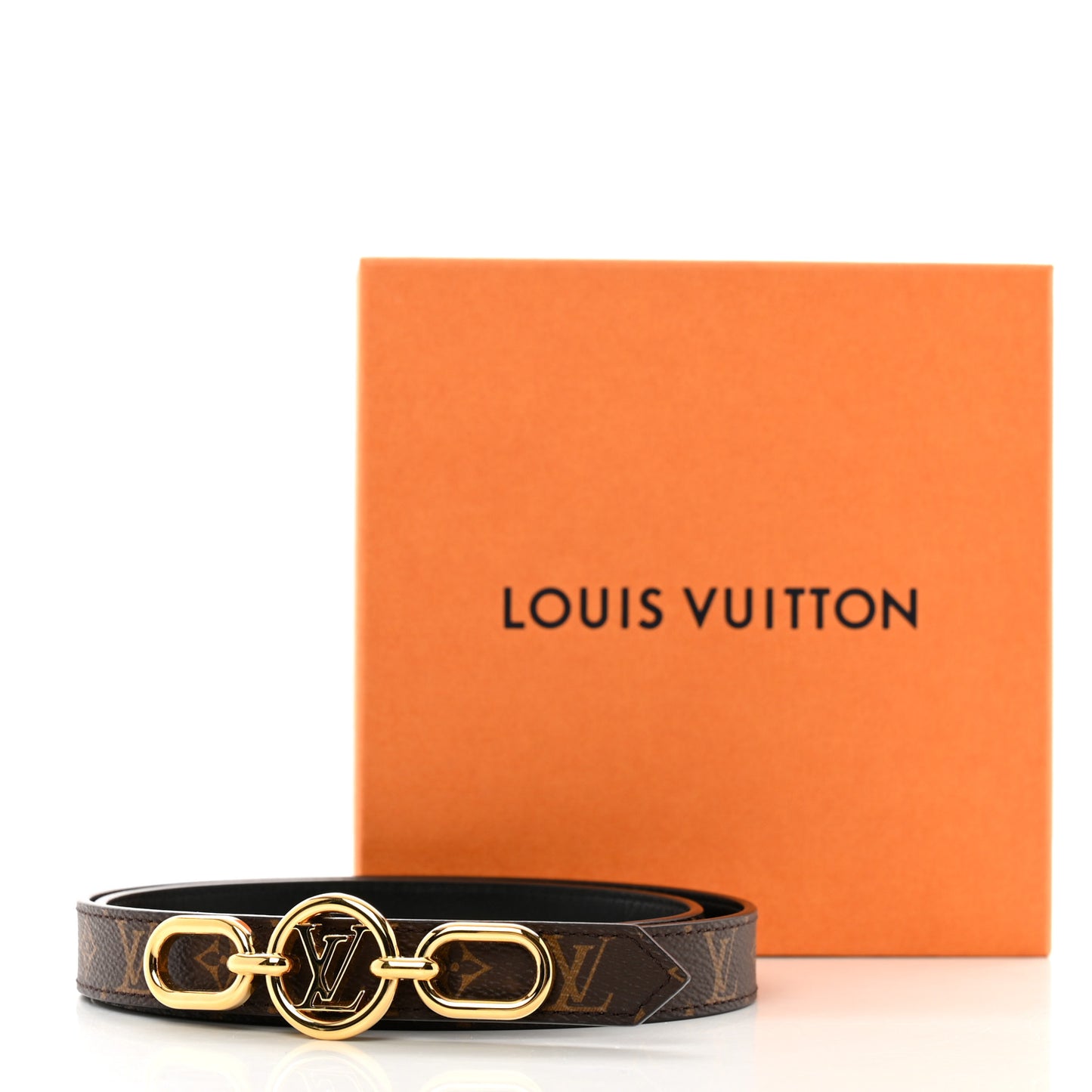 Monogram 20MM LV Circle Prime Reversible Belt 80 32 Black