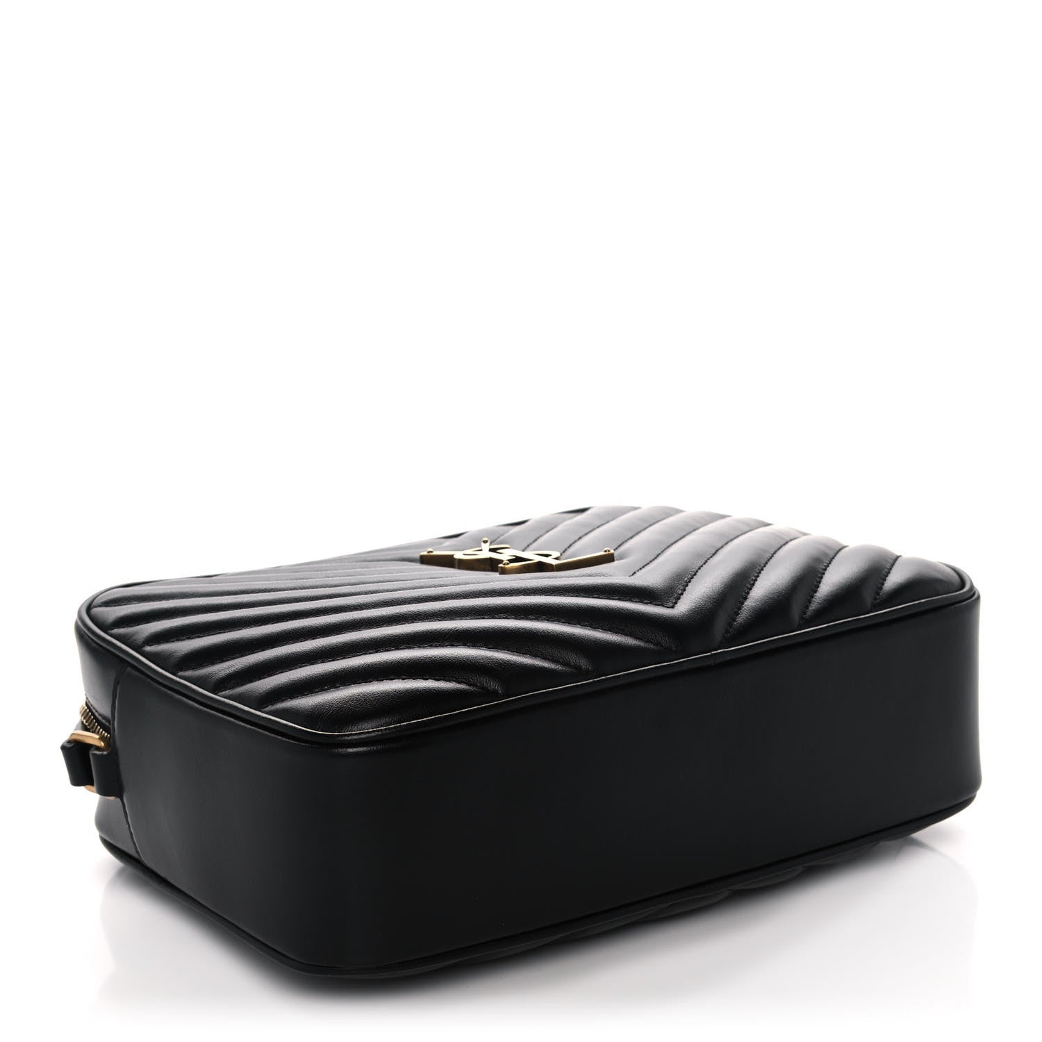 Saint Laurent Calfskin Matelasse Monogram Lou Camera Bag Black 3 of 12