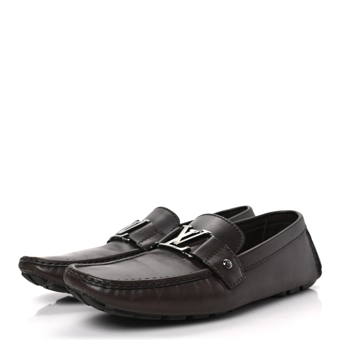 Calfskin Mens Monte Carlo Car Shoe Moccasin Loafers 8.5 Brown