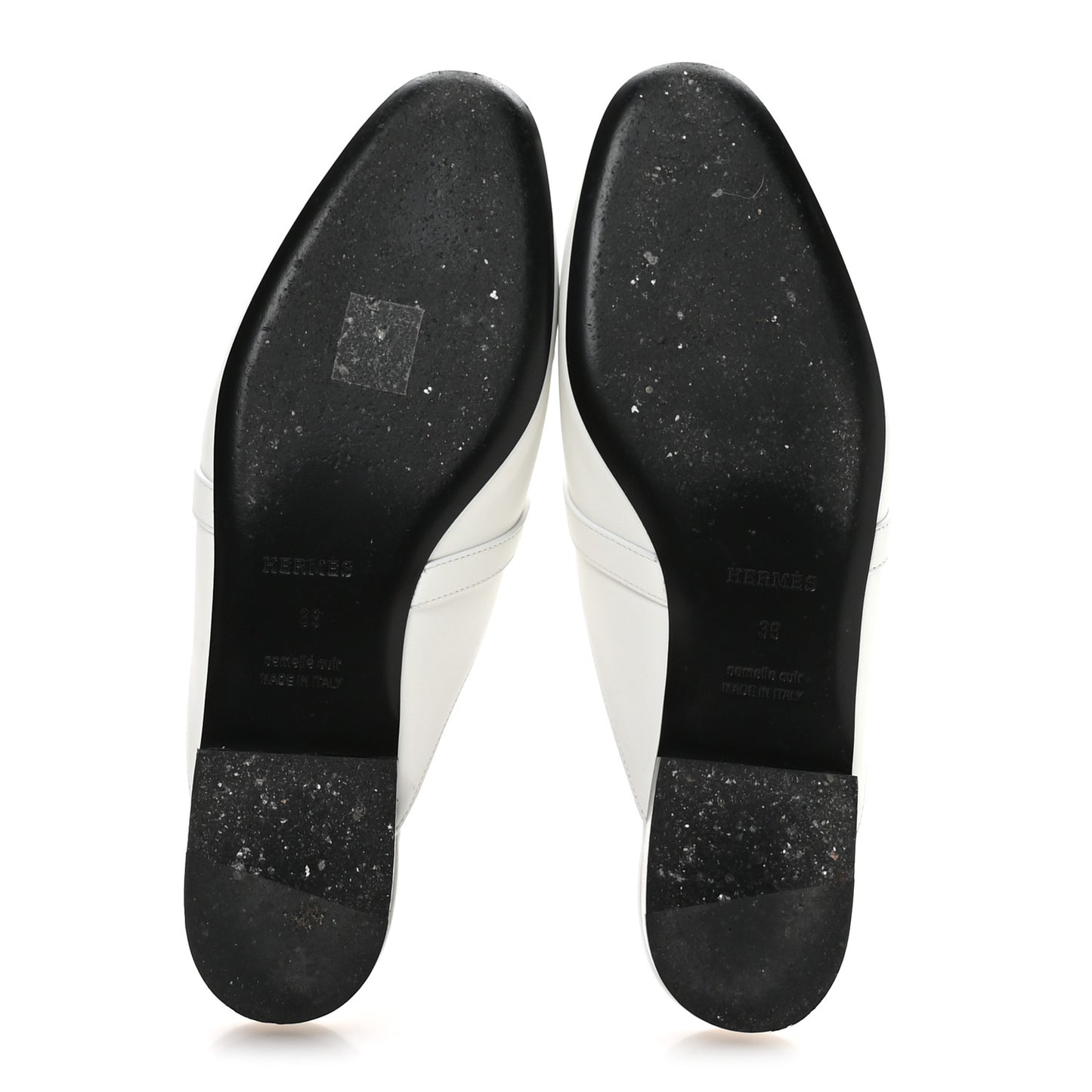 Calfskin Fringe Oz Mules 39 White