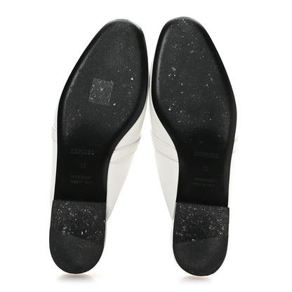 Hermes Calfskin Fringe Oz Mules 39 White 6 of 9
