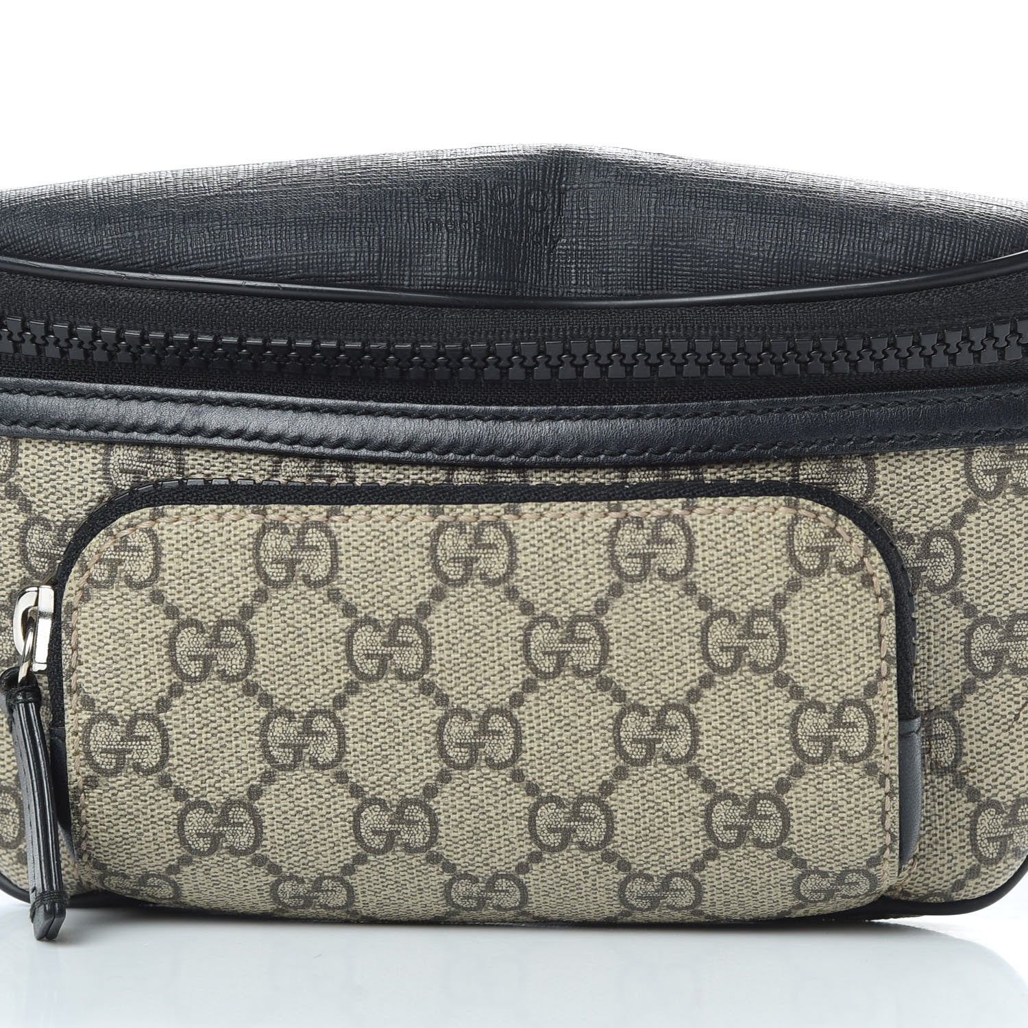 Gucci GG Supreme Monogram Belt Bag Black 8 of 13