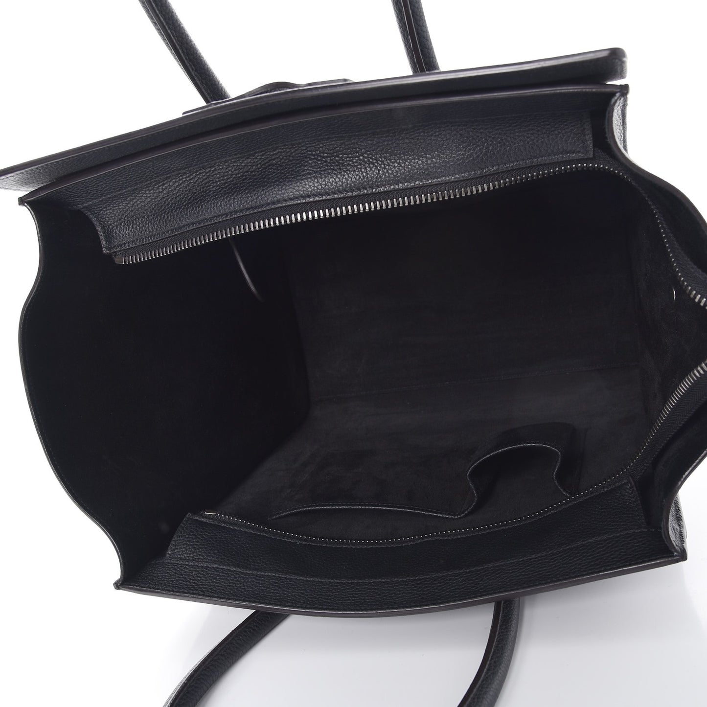 Drummed Calfskin Mini Luggage Black