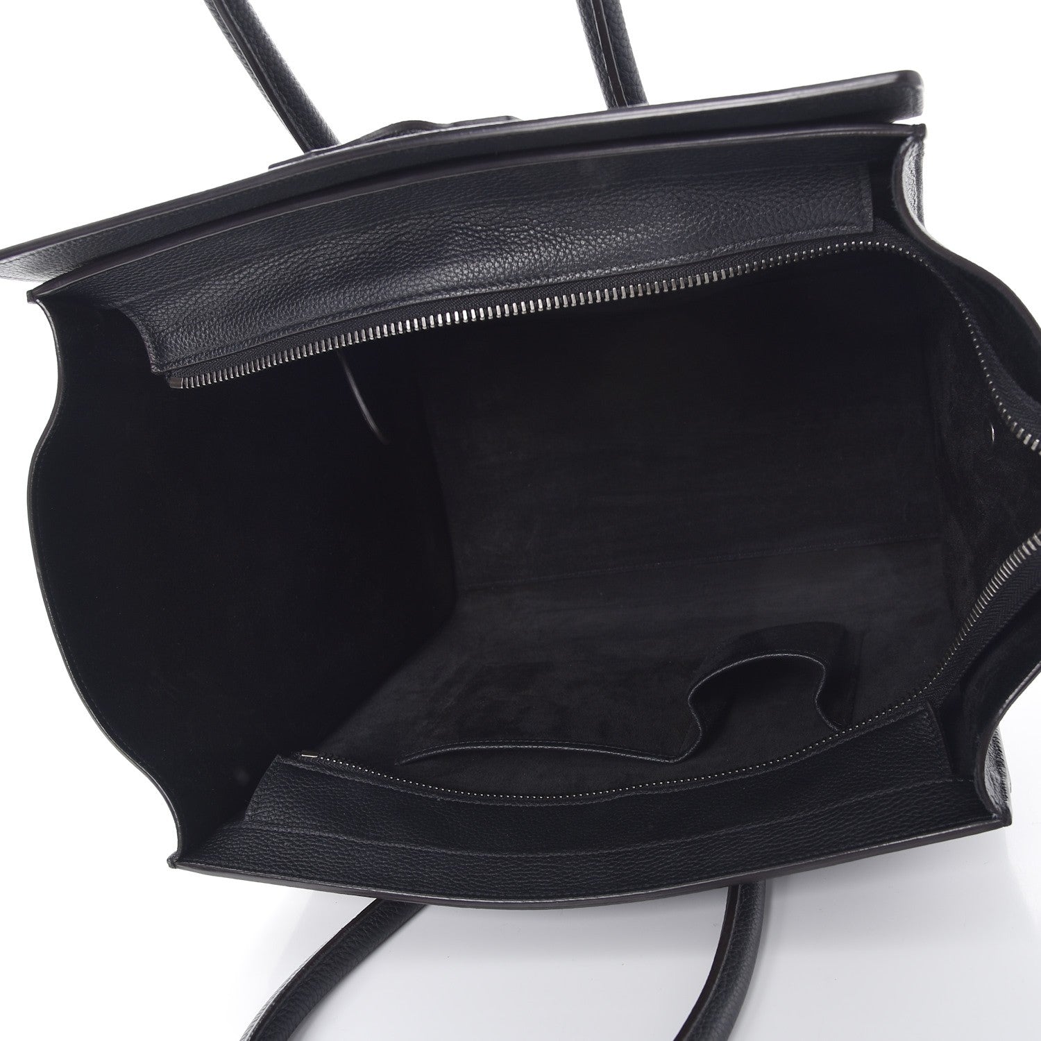 Celine Drummed Calfskin Mini Luggage Black 5 of 9