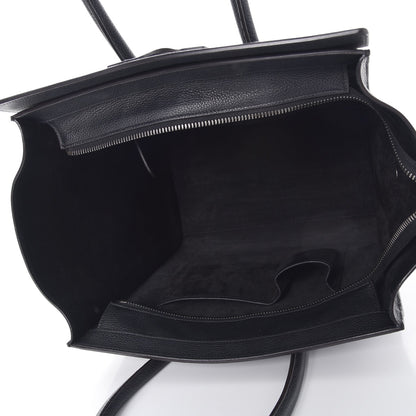 Celine Drummed Calfskin Mini Luggage Black 5 of 9