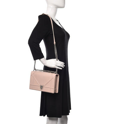 Christian Dior Grained Calfskin Cannage Medium Diorama Flap Bag Rose Poudre 2 of 9