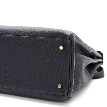 Hermes Togo Kelly Retourne 35 Bleu Indigo 10 of 10