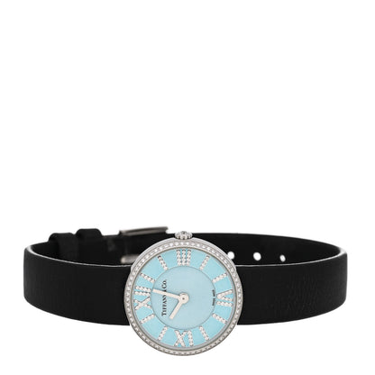 Tiffany Stainless Steel Calfskin Diamond Bezel 24mm Atlas 2-Hand Quartz Watch Tiffany Blue 2 of 7