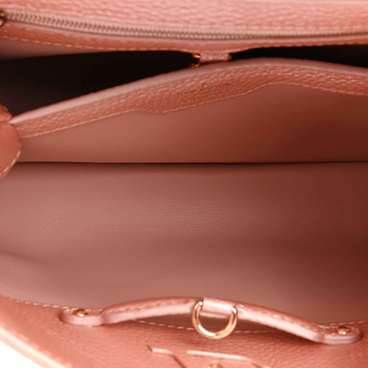 Louis Vuitton Metallic Taurillon Capucines BB Pearly Pink 5 of 10