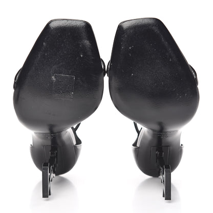 Saint Laurent Patent Calfskin Opyum Sandals 39 Black 10 of 10