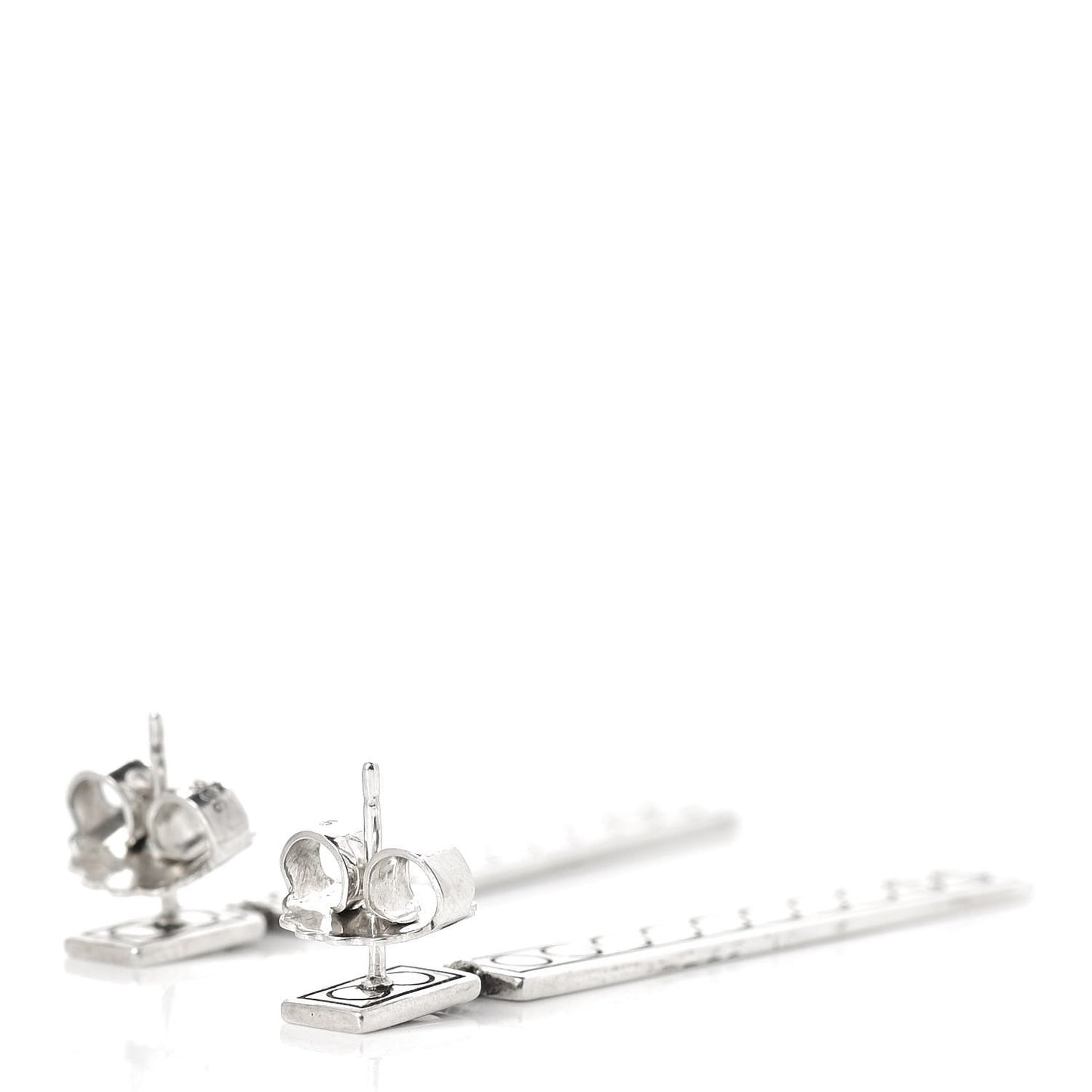 Sterling Silver Linear Dot Earrings
