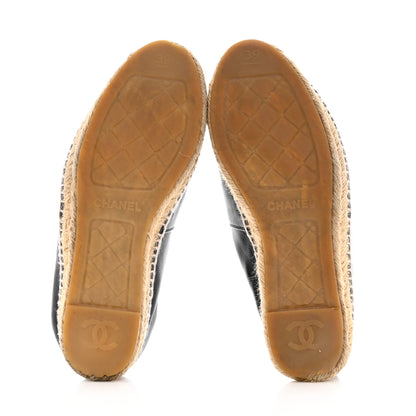 Chanel Lambskin CC Espadrilles 39 Black 5 of 15