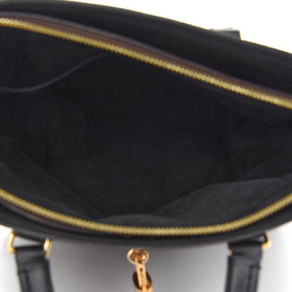 Louis Vuitton Monogram Flower Zipped Tote PM Black 5 of 9