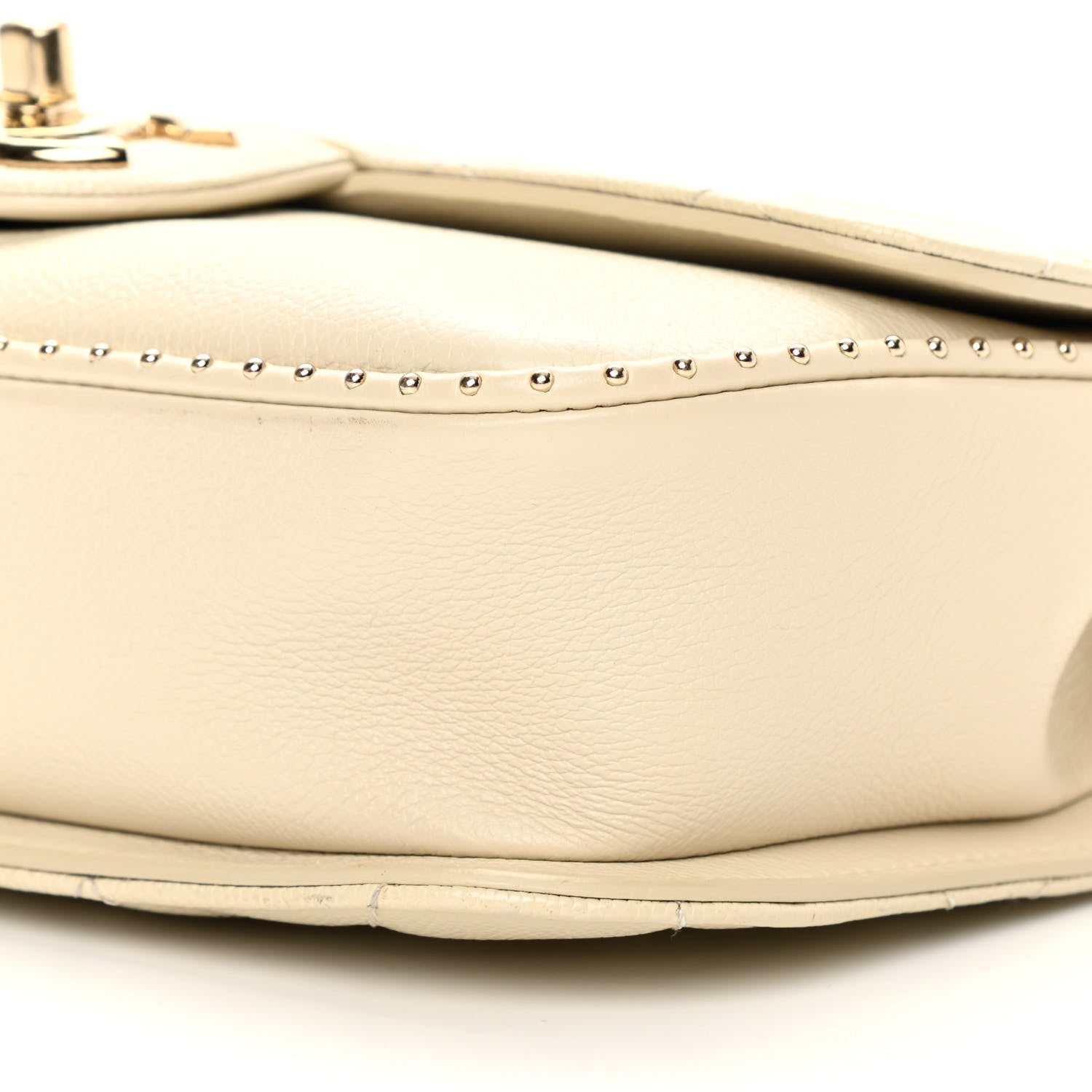 Chanel Caviar Quilted Small Studded Flap Off White 10 of 14