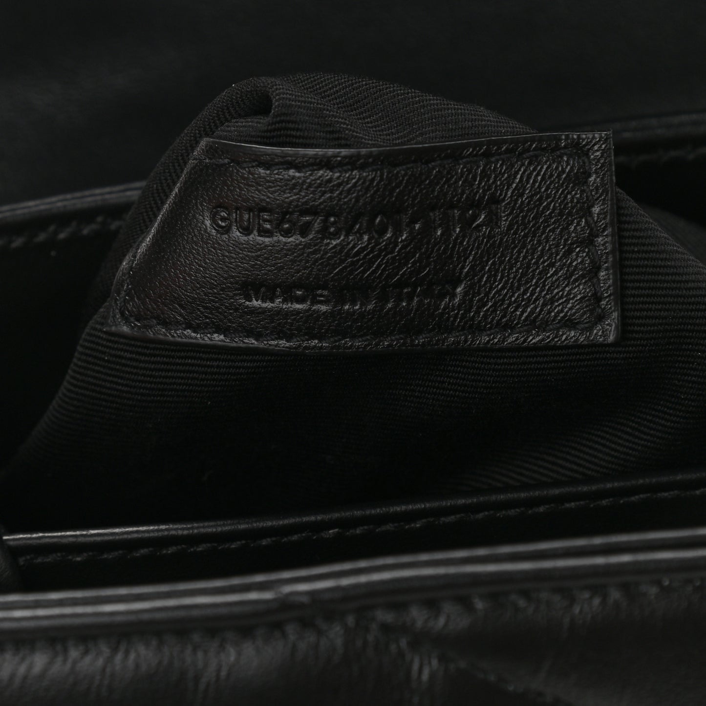 Calfskin Y Quilted Monogram Toy Loulou Crossbody Bag Black