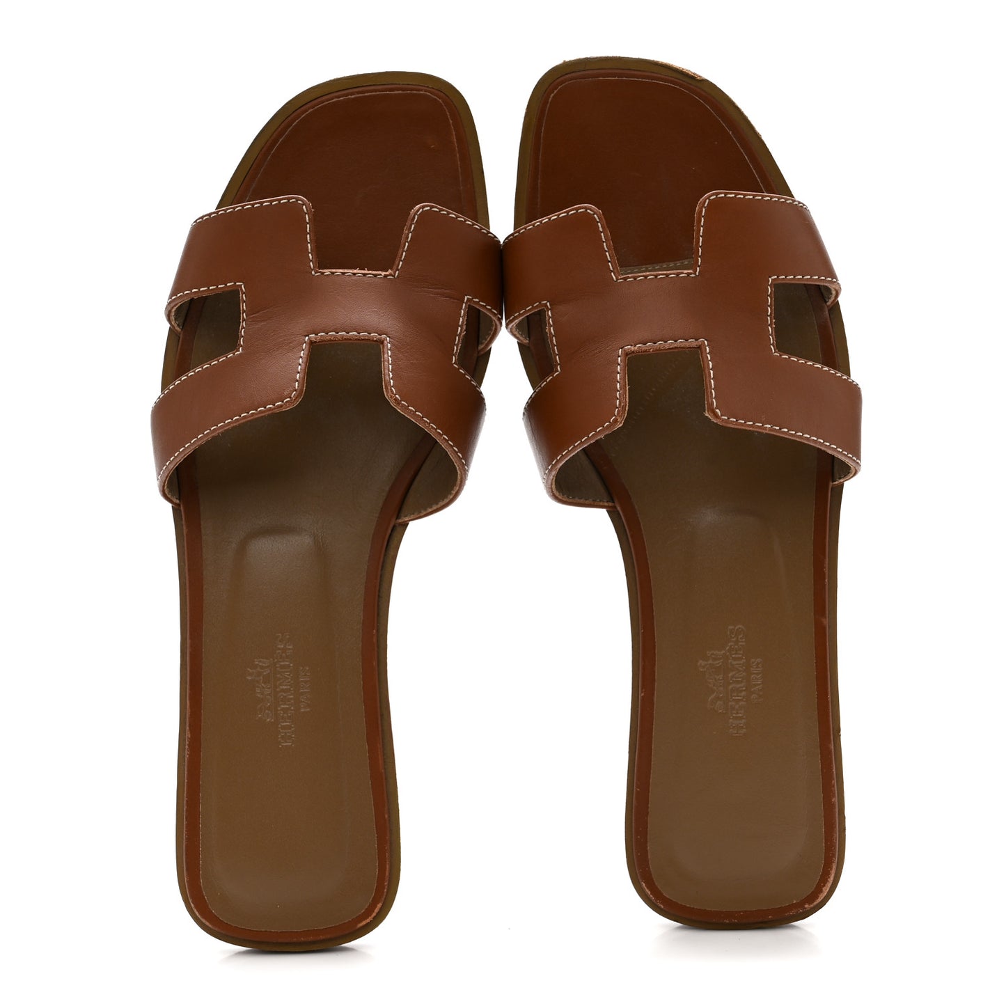 Box Calfskin Oran Sandals 36 Gold