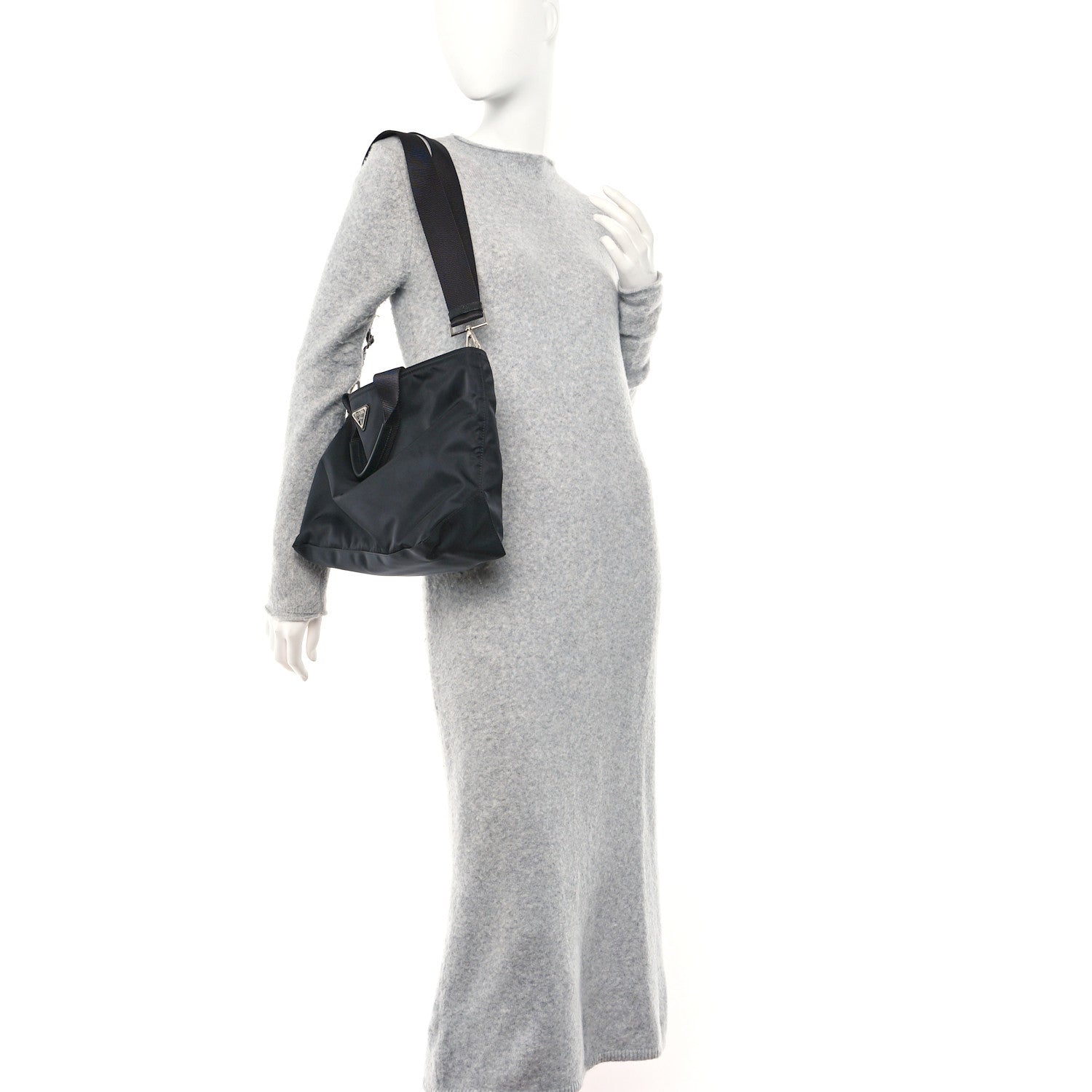 Prada Nylon Vela East West Shopper Tote Black 2 of 10