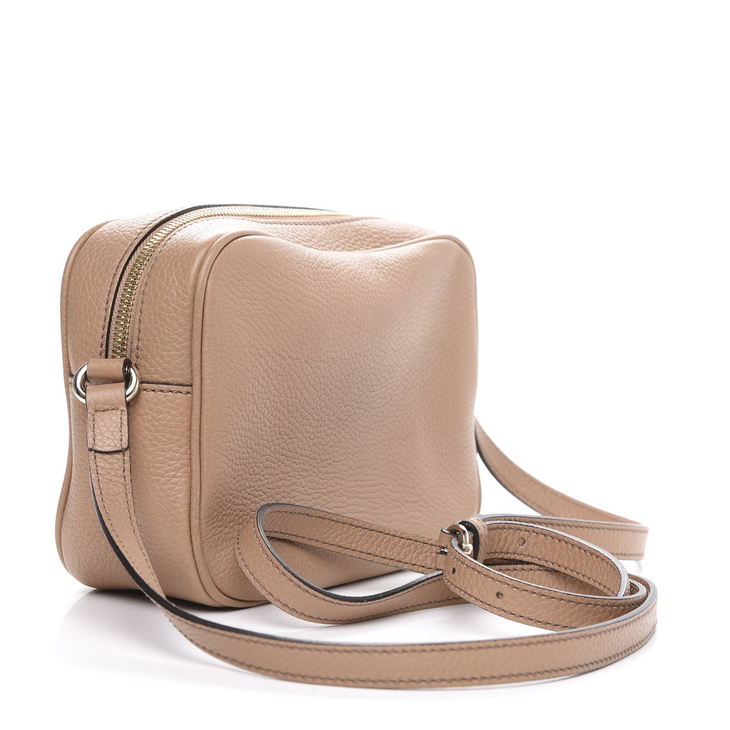 Pebbled Calfskin Small Soho Disco Bag Rose Beige
