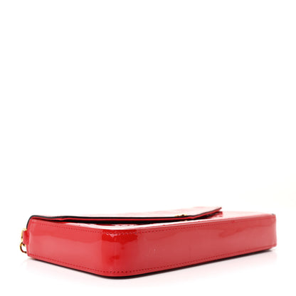 Louis Vuitton Vernis Felicie Pochette Chain Wallet Cherry 4 of 10