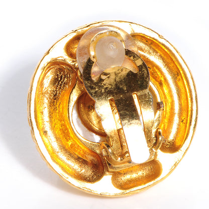 Chanel Pearl CC Clip On Earrings Gold 4 of 4