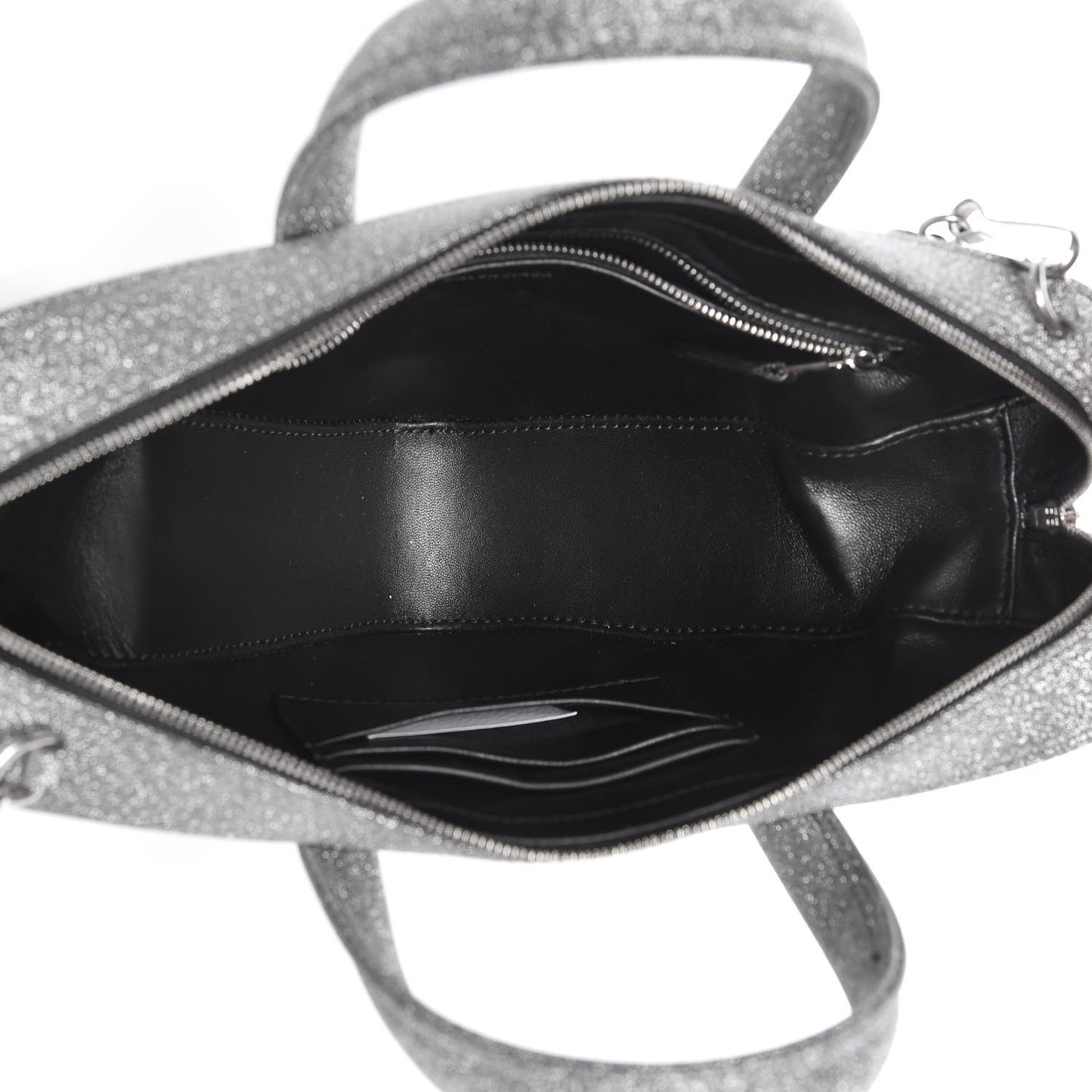 Glitter XS Triangle Duffle Argent Black