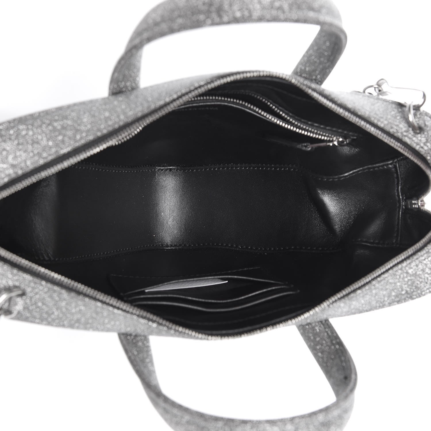 Balenciaga Glitter XS Triangle Duffle Argent Black 5 of 10