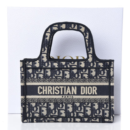 Christian Dior Oblique Mini Book Tote Blue Multicolor 11 of 11