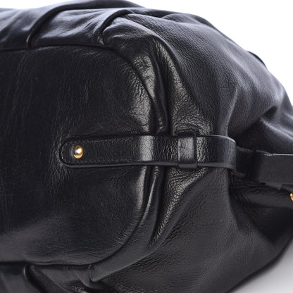 Prada Cervo Shine Shoulder Bag Black 16 of 18