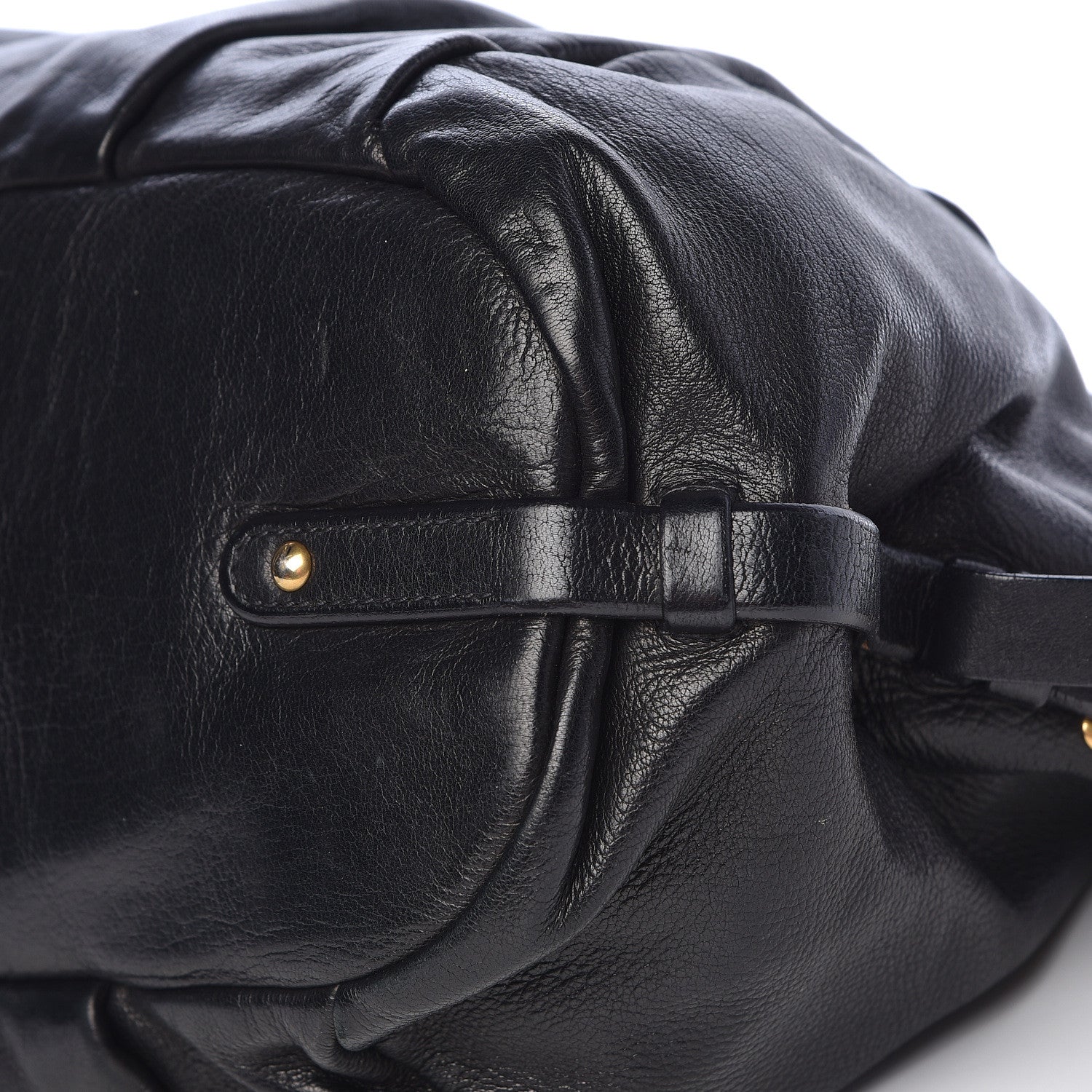 Prada Cervo Shine Shoulder Bag Black 16 of 18