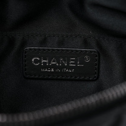 Chanel Lambskin Quilted Banane Waist Bag Fanny Pack Black 6 of 9