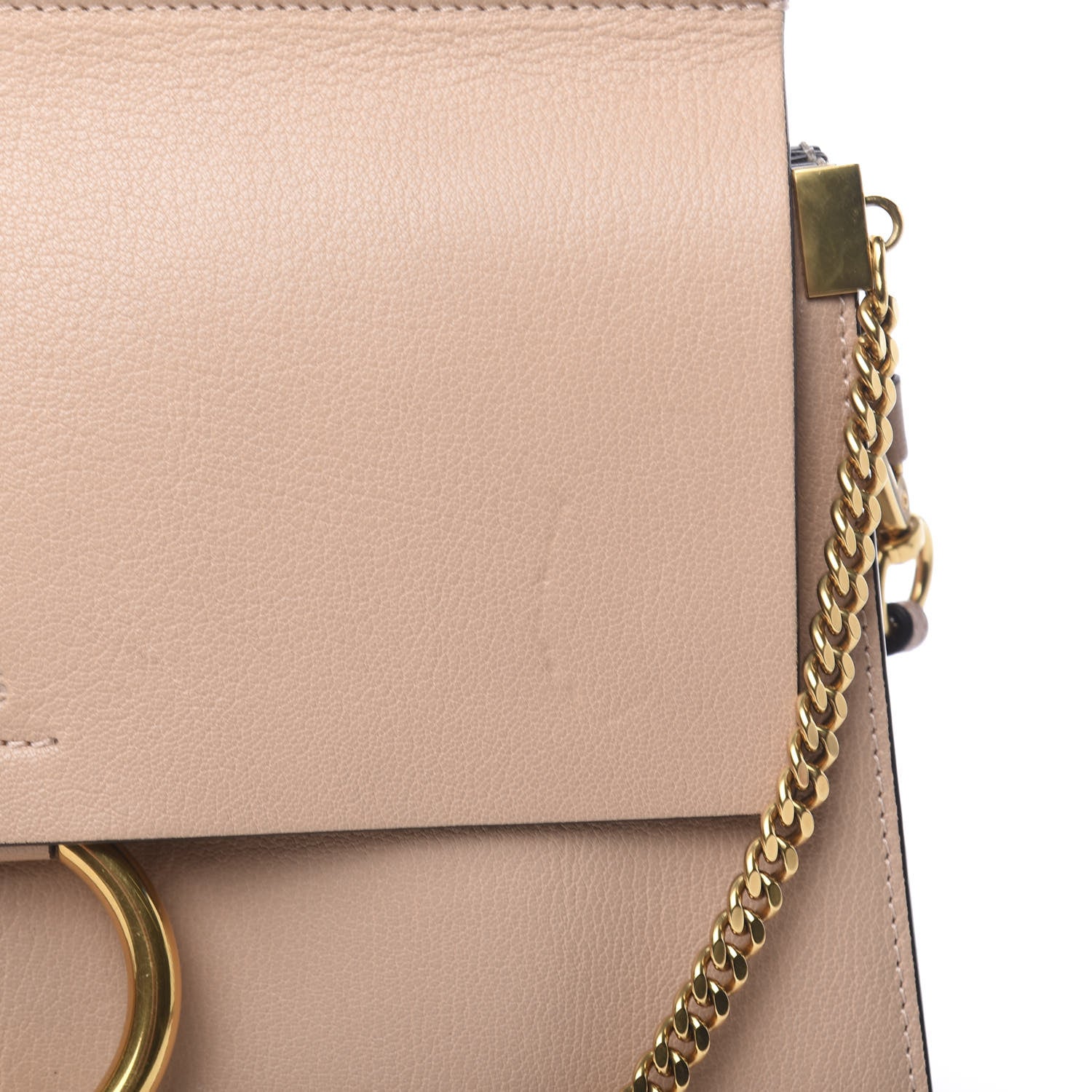 Chloe Calfskin Medium Faye Shoulder Bag Biscotti Beige 8 of 10