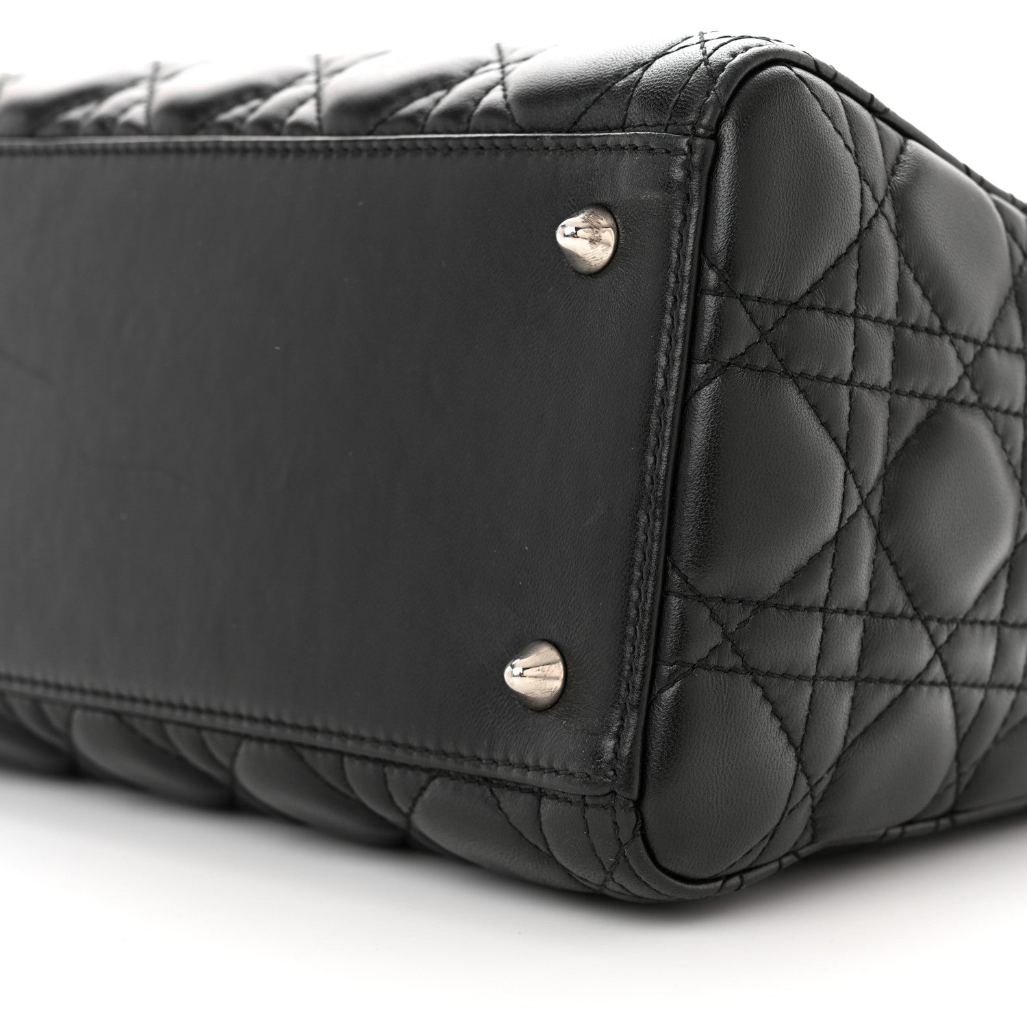 Christian Dior Lambskin Cannage Medium Lady Dior Black 11 of 11