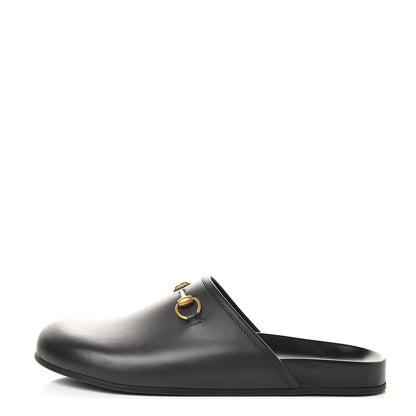Gucci Calfskin Mens Horsebit River Slippers 11 Black 1 of 10