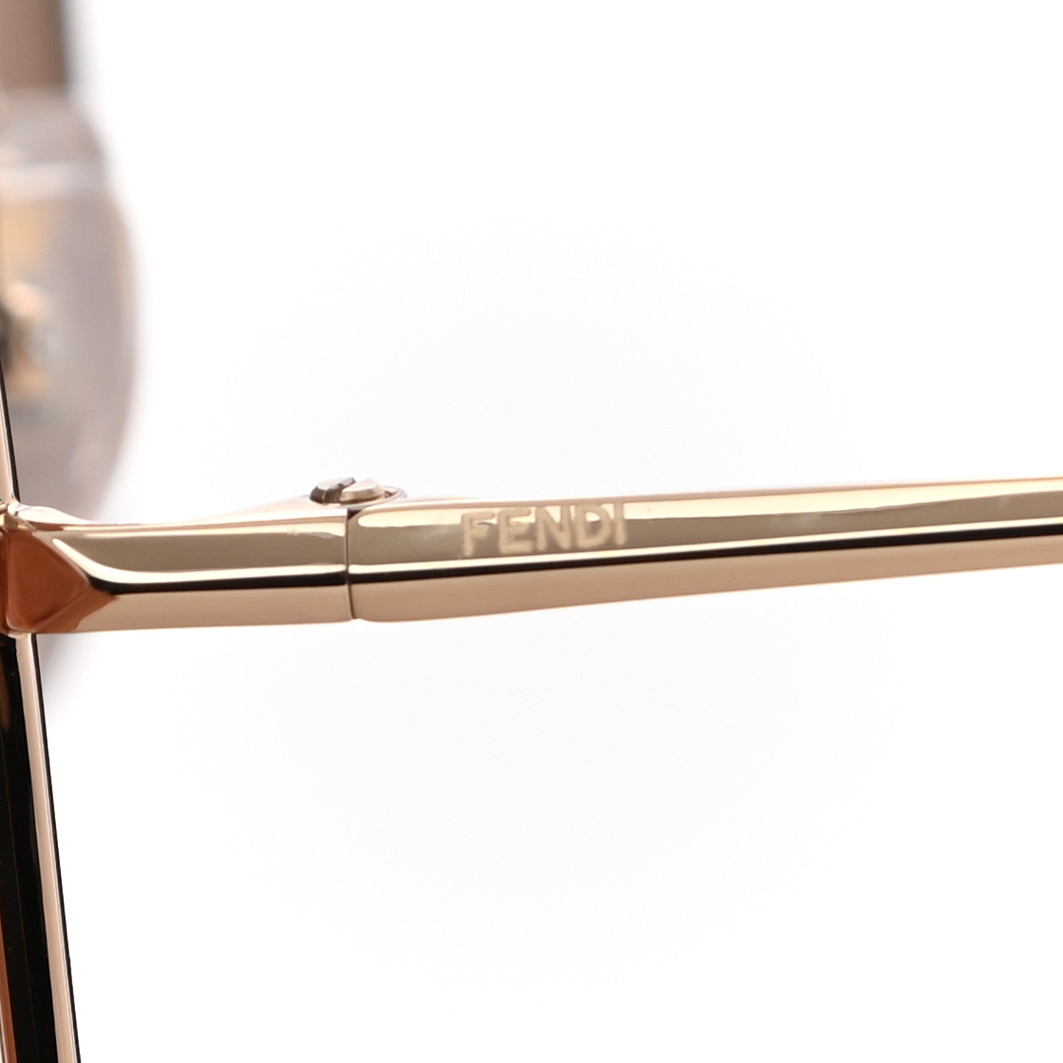 Fendi Metal Fendi Forever Aviator Sunglasses FF0407/G/S Gold 6 of 8