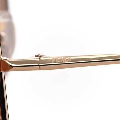 Fendi Metal Fendi Forever Aviator Sunglasses FF0407/G/S Gold 6 of 8