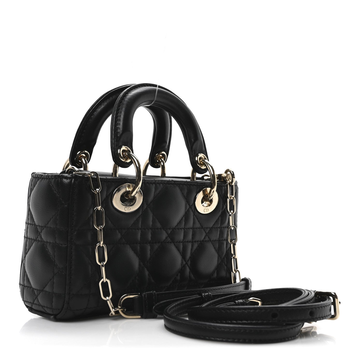 Christian Dior Lambskin Cannage Micro Lady D-Joy Black 3 of 9