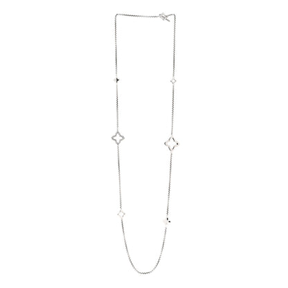 David Yurman Sterling Silver 25mm Quatrefoil Chain Necklace 3 of 4