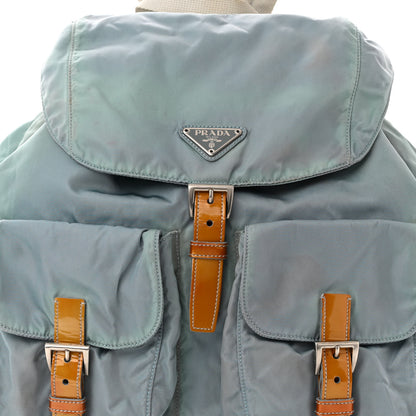 Prada Nylon Vela Patent Backpack Blue 8 of 12