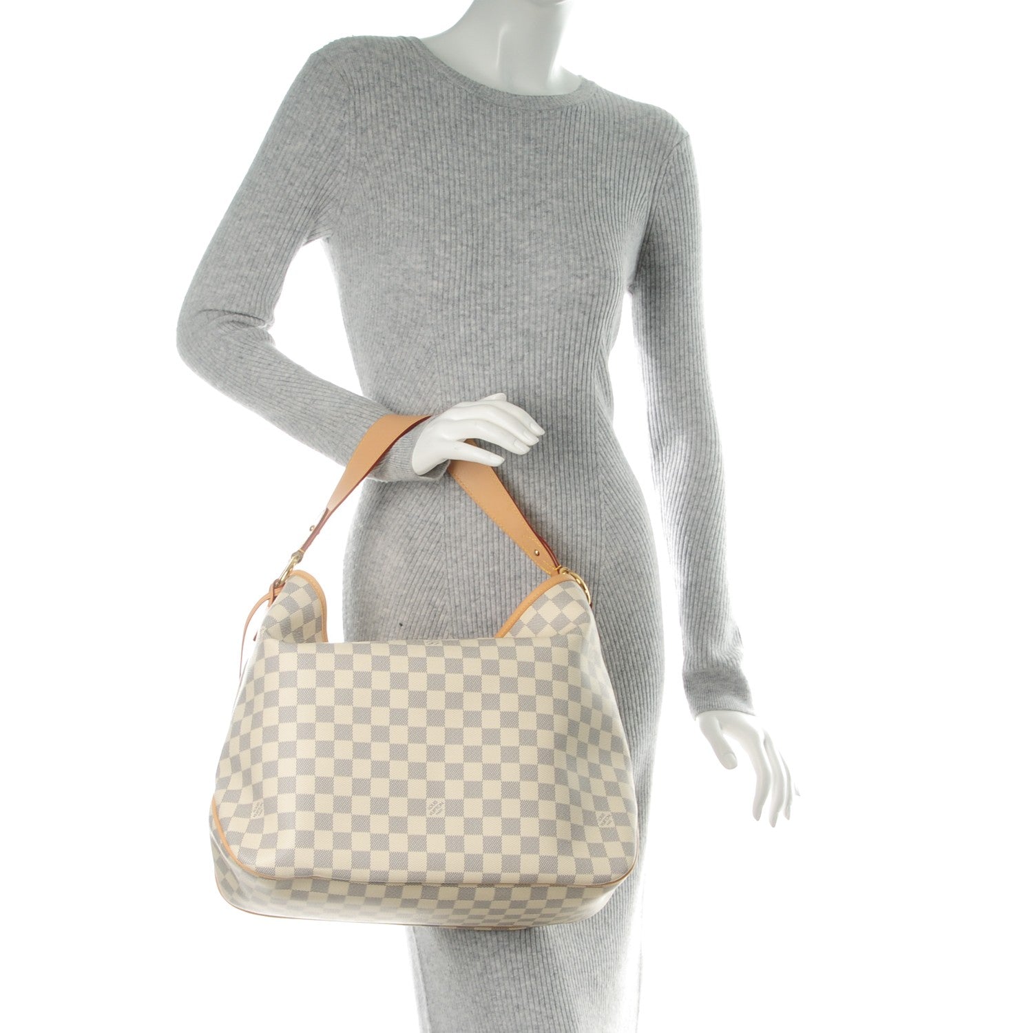 Louis Vuitton Damier Azur Delightful MM Pink 2 of 8