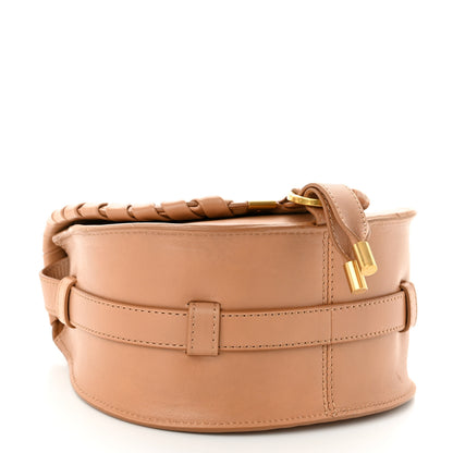 Chloe Calfskin Whipstitch Mini Marcie Round Crossbody Bag Light Tan 3 of 9